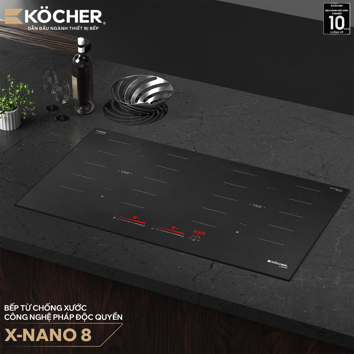 Tính năng và công nghệ Bếp từ đôi Kocher X-NANO 8