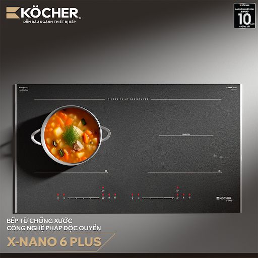 Thiết kế mặt bếp liền mạch, vùng nấu rộng hơn