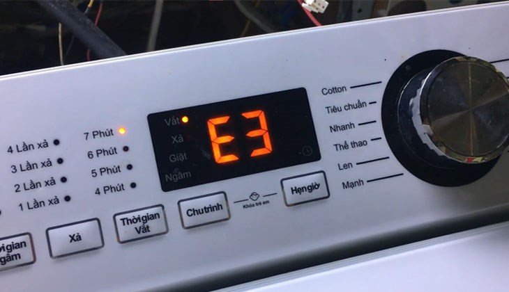 Máy giặt LG báo lỗi E3 là gì?