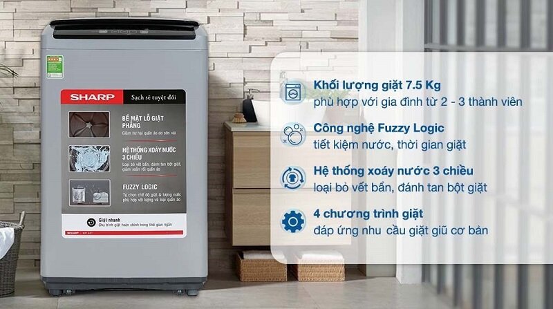 Hiệu suất và hiệu quả sử dụng của máy giặt Sharp
