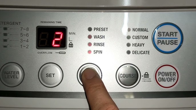 Màn hình hiển thị máy giặt Sharp cửa trên