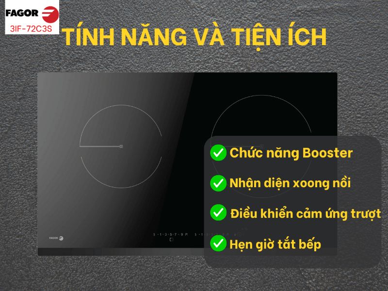 Tính năng nấu ăn thông minh của bếp từ Fagor