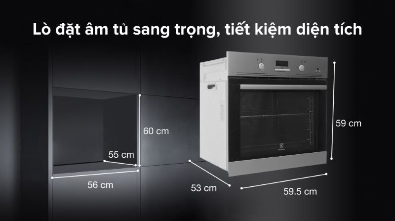 Thiết kế lò nướng âm tủ