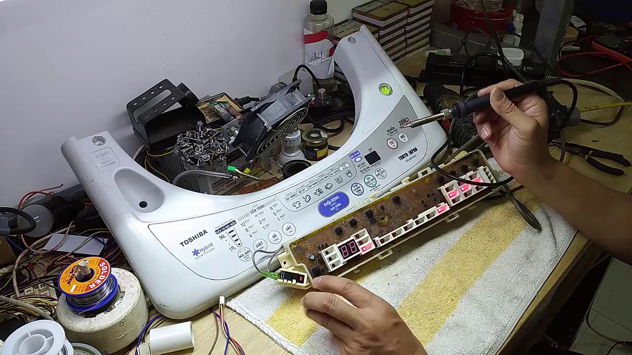 Hỏng bo mạch máy giặt Toshiba