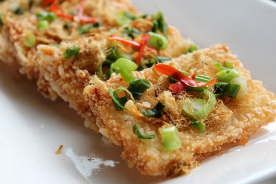 Thành phẩm làm cơm cháy bằng nồi chiên không dầu