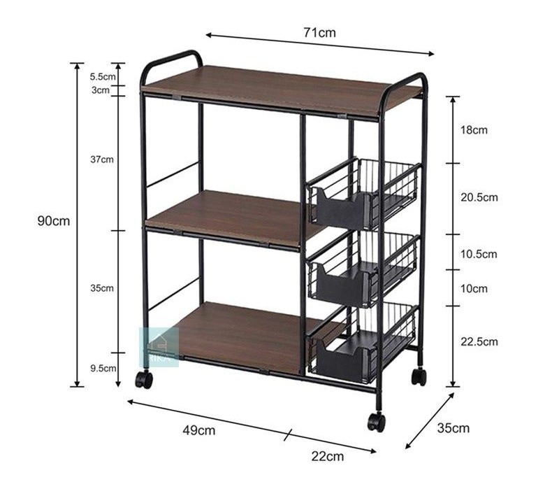 Thiết kế chi tiết kệ để lò nướng