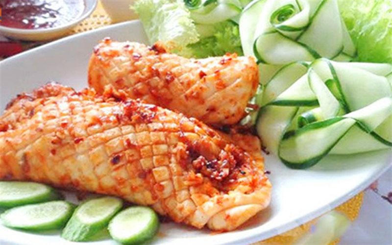 Thành phẩm và cảm nhận khi thưởng thức mực nướng
