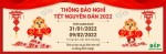 Thông báo nghỉ Tết Nguyên Đán Nhâm Dần 2022 - Bếp Hoàng Cương