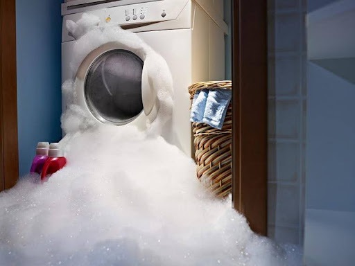 Lượng bột giặt trong thiết bị quá nhiều