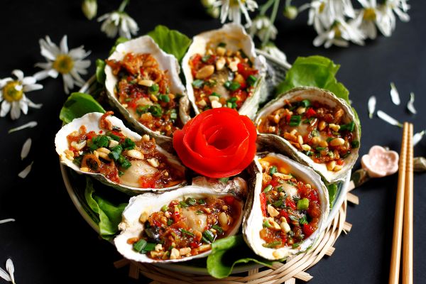 Thành phẩm và cảm nhận khi thưởng thức hàu nướng