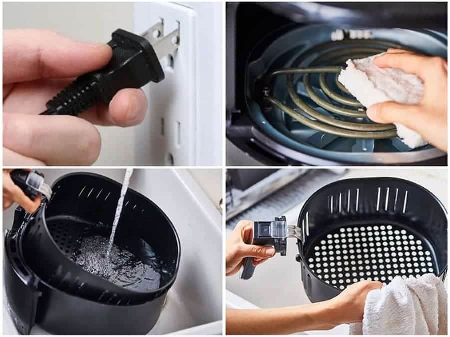 Vệ sinh nồi chiên không dầu