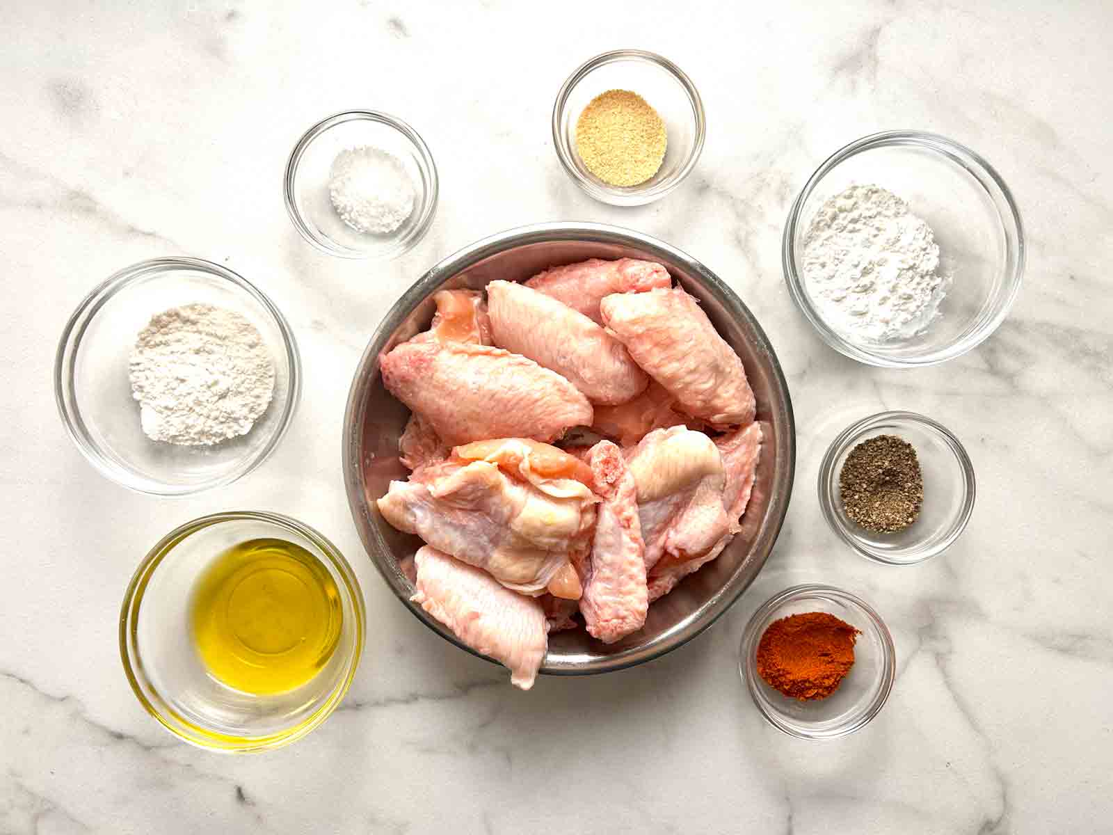 Ướp gia vị cánh gà chiên