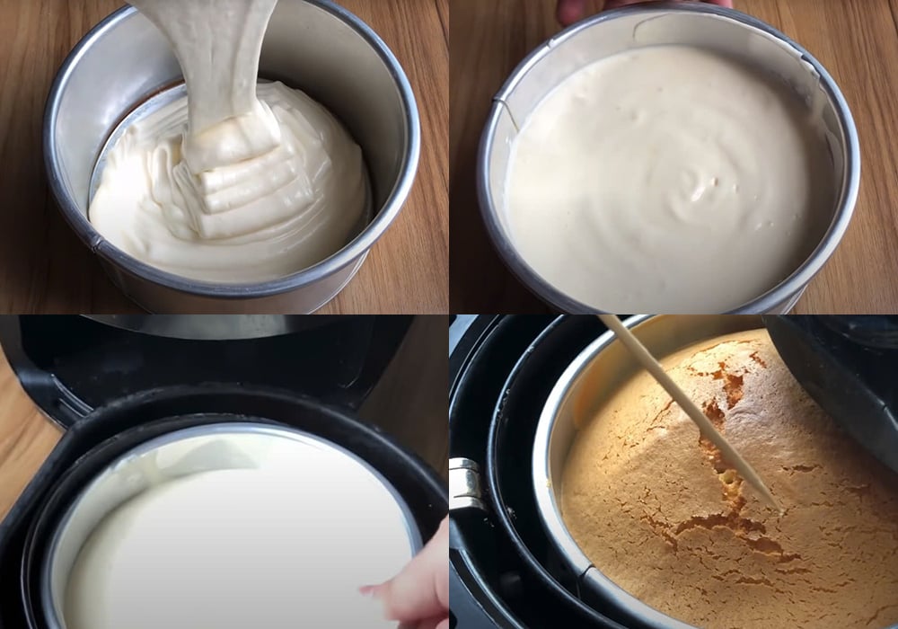 Làm bánh gato bằng nồi chiên tại nhà