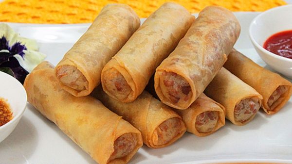 Chả giò bằng nồi chiên không dầu