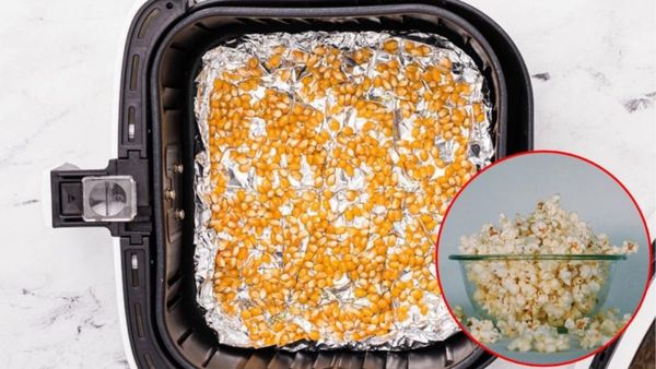 Làm bắp rang bơ bằng nồi chiên không dầu