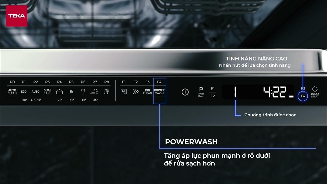 Giới thiệu bảng điều khiển máy rửa bát Teka