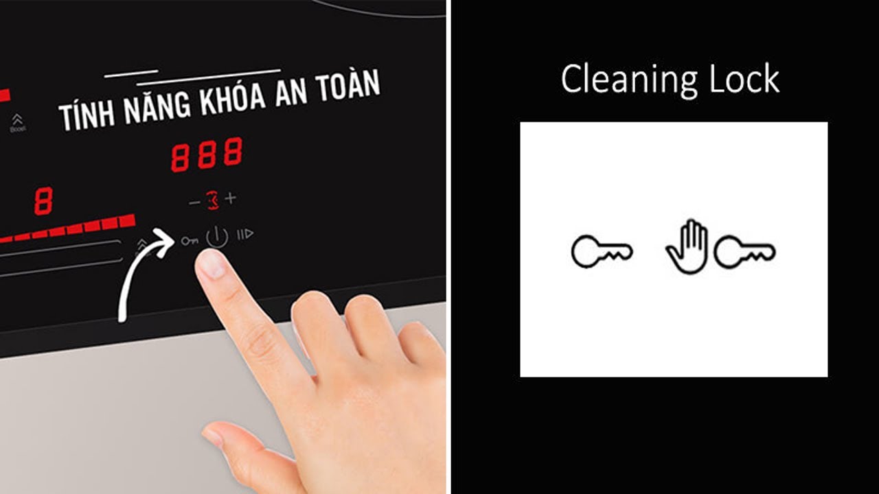 Hướng dẫn các mở khóa bếp từ Cata