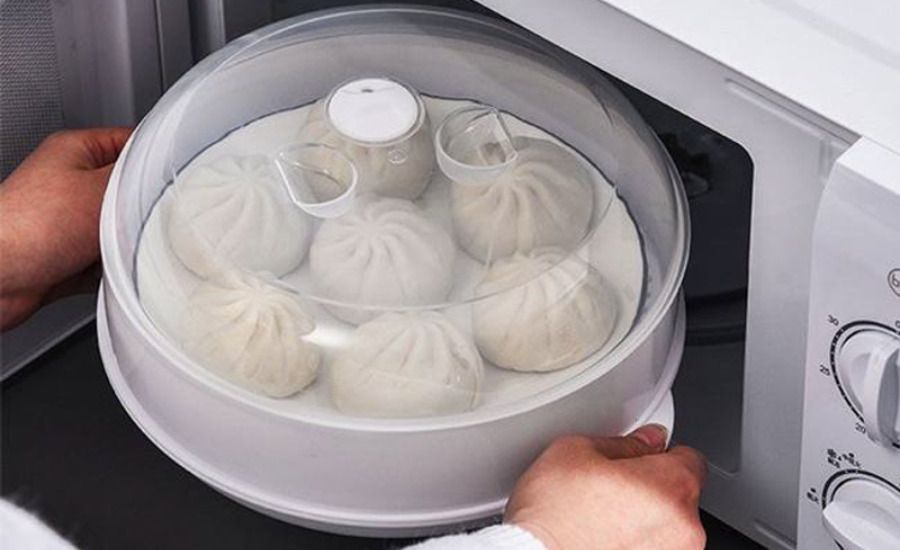 Cách hấp bánh bao bằng lò vi sóng