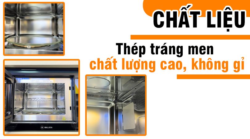 chất liệu lò vi sóng Malloca