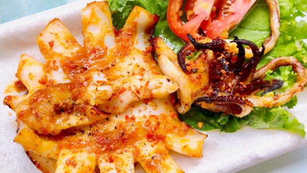 Cách làm mực nướng sa tế