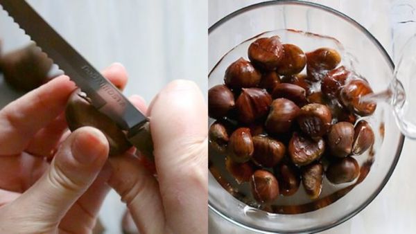 Nướng hạt dẻ bằng nồi chiên không dầu