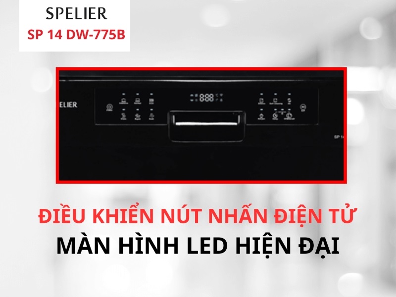 Giới thiệu bảng điều khiển của máy rửa bát Spelier