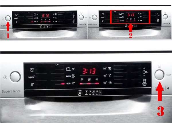 Hiểu về ký hiệu trên bảng điều khiển của máy rửa chén Bosch SMS46NI05E