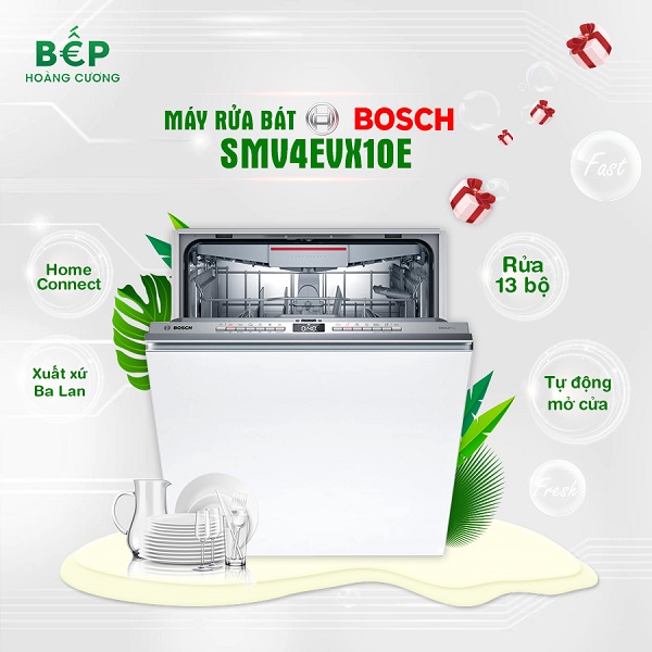 Máy rửa bát âm tủ toàn phần Bosch SMV4EVX10E - Nhập khẩu Đức.