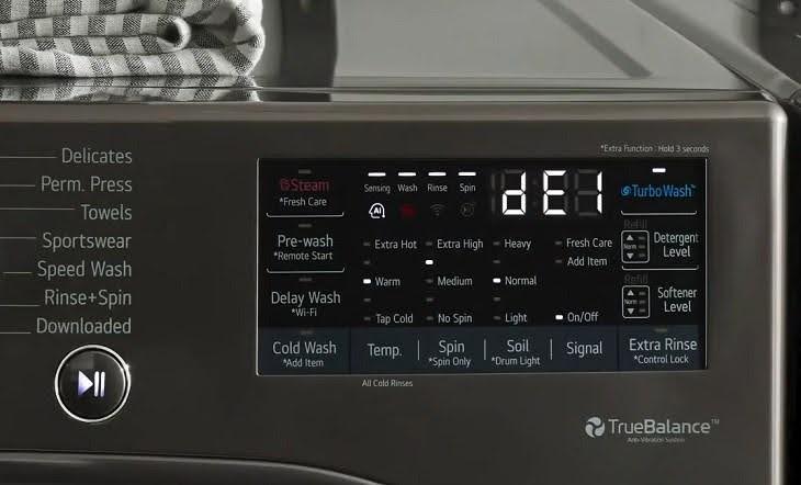 Máy giặt LG báo lỗi DE1 là gì