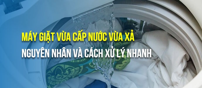 Máy giặt Toshiba vừa cấp nước vừa xả