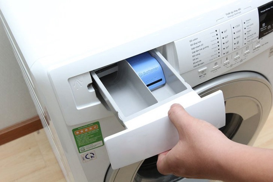 Ngăn bột giặt không được đóng kín