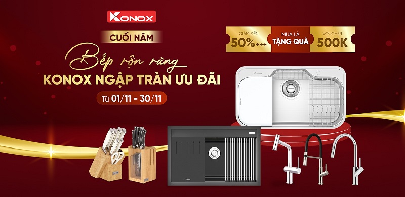 Tháng 11 cùng Konox – Giảm đến 50%, mua là có quà tại Bếp Hoàng Cương