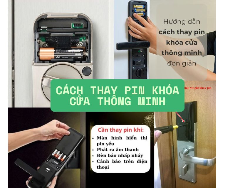 Thay pin khóa cửa thông minh