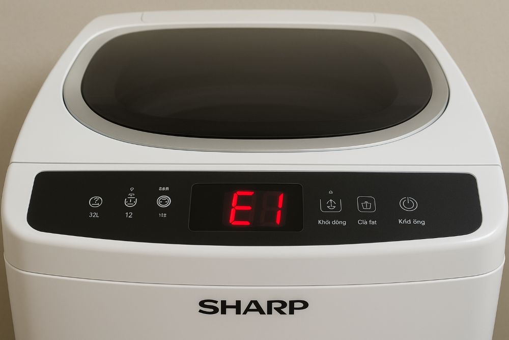 Máy giặt Sharp báo lỗi E1