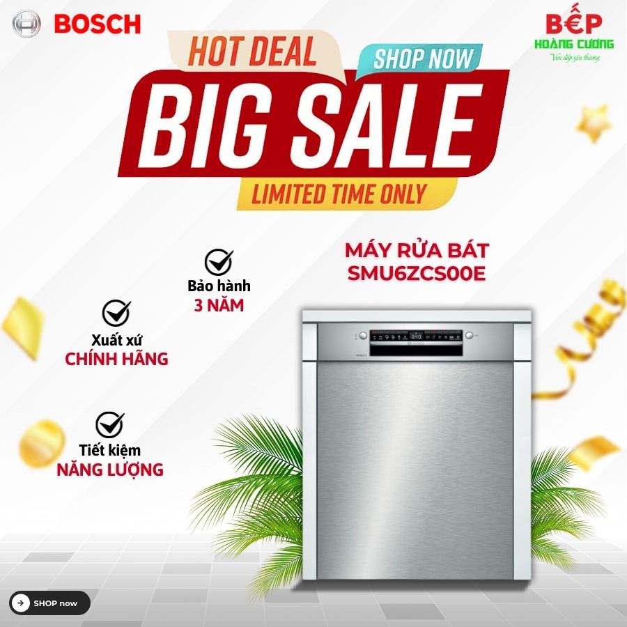 Máy rửa bát âm tủ BOSCH SMU6ZCS00E |Serie 6