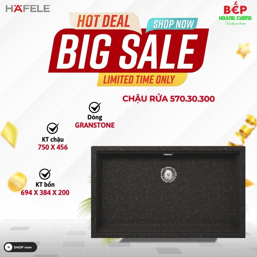 Chậu Rửa Hafele HS20-GEN1S80 - màu Đen 570.30.300