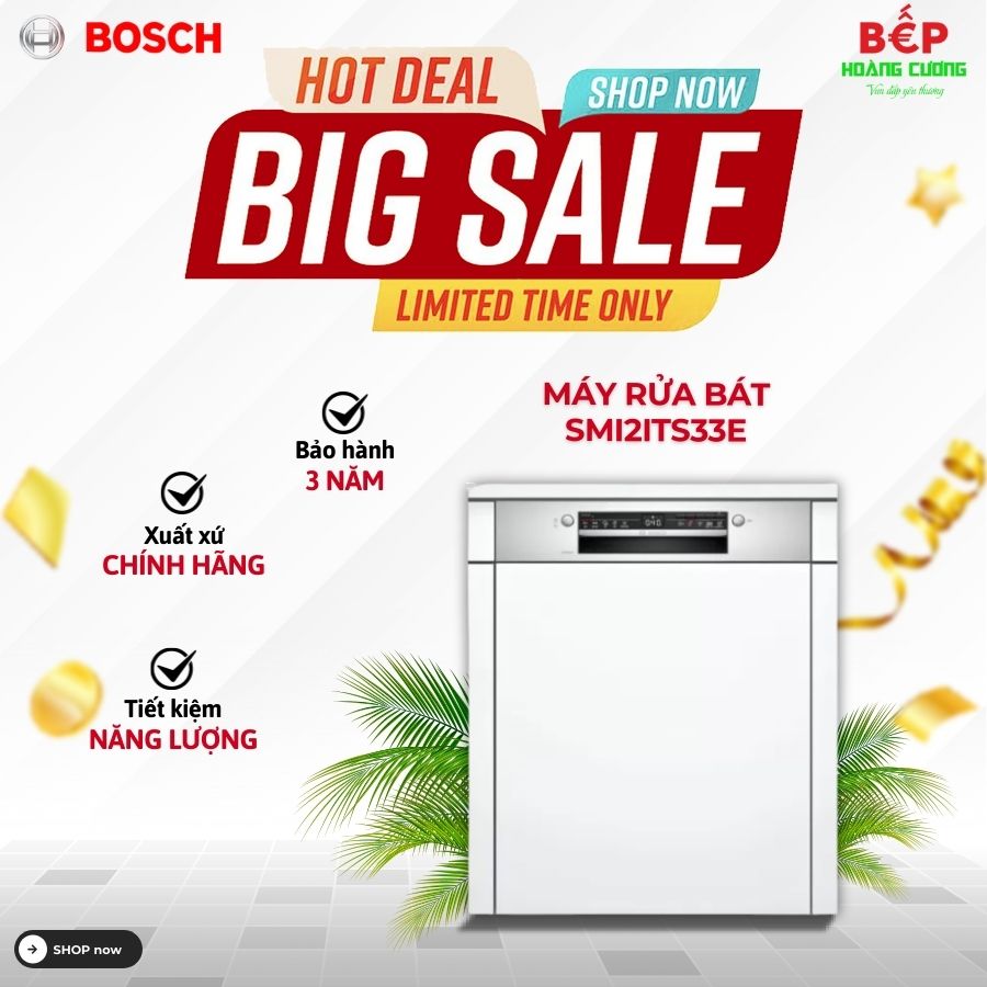 Máy rửa bát bán âm Bosch SMI2ITS33E 