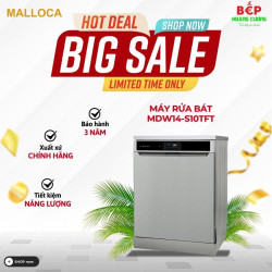 Máy rửa bát độc lập Malloca MDW14-S10TFT