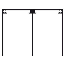 Aluflex 80 ray đôi trên màu bạc 3m Hafele 403.75.385