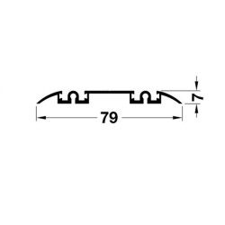 Aluflex 80 ray đôi trượt dưới màu đen 3m hafele 403.75.398