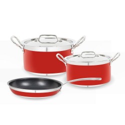 Bộ nồi chảo màu đỏ Hafele COOKWARE- RED 531.08.042