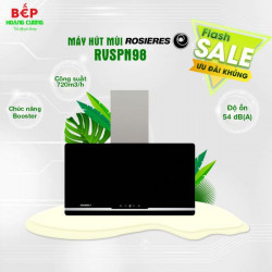 Máy hút mùi ống khói 90cm Kính đen Rosieres RVSPN98