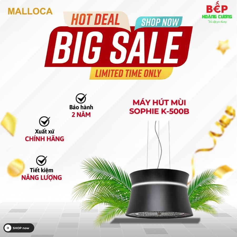 Máy hút khói, khử mùi Malloca SOPHIE K-500B