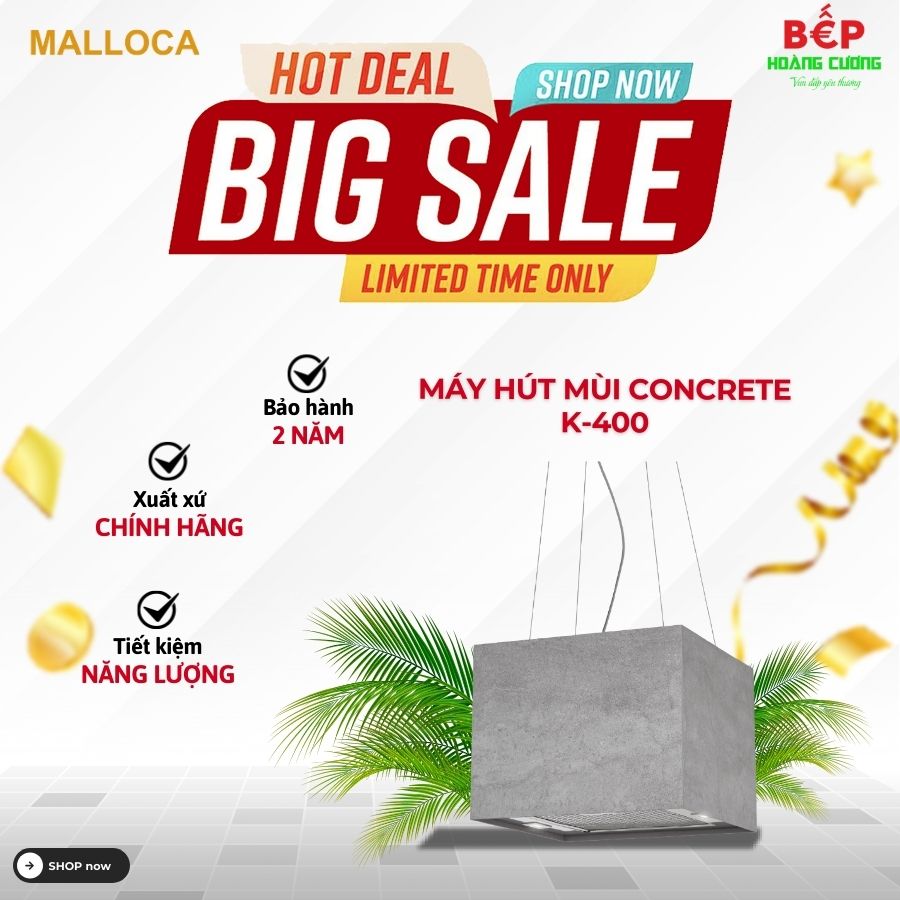 Máy hút khói, khử mùi Malloca CONCRETE K-400