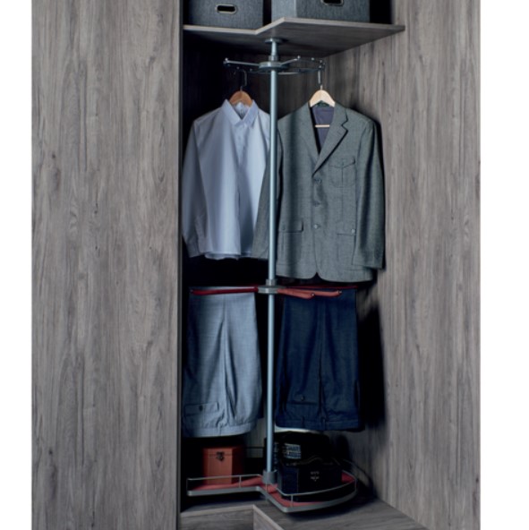 Giá 3 tầng để đồ/treo quần áo cho góc tủ Inoxen FV10