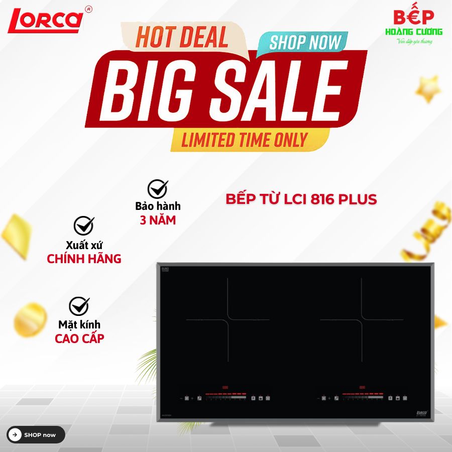 Bếp từ đôi Lorca LCI 816 PLUS lắp âm