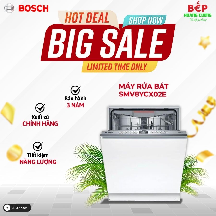 Máy rửa bát âm tủ Bosch SMV8YCX02E serie 8