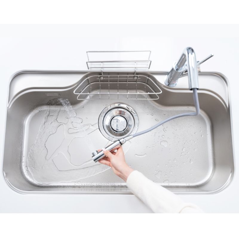 hình ảnh chậu rửa bát inox 1 hố Konox Nhật TARI 9051SR Basic
