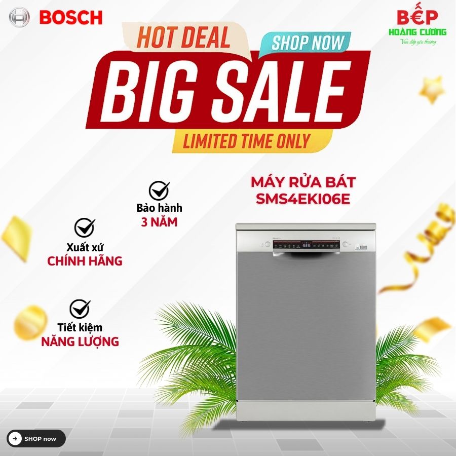 Máy rửa bát độc lập Bosch SMS4EKI06E Serie 4
