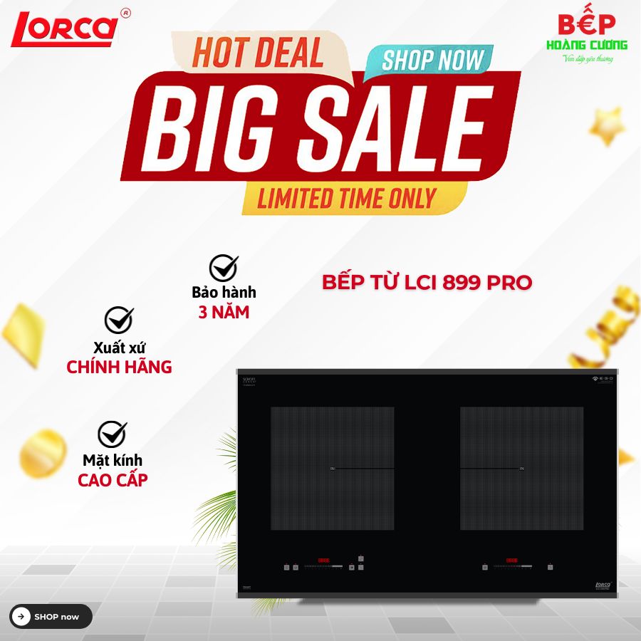 Bếp từ đôi Lorca LCI 899 Pro lắp âm